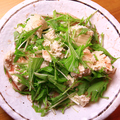 料理メニュー写真 水菜と島とうふの梅ドレサラダ