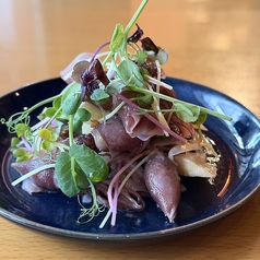 ホタルイカと筍のマリネ西京味噌ソース