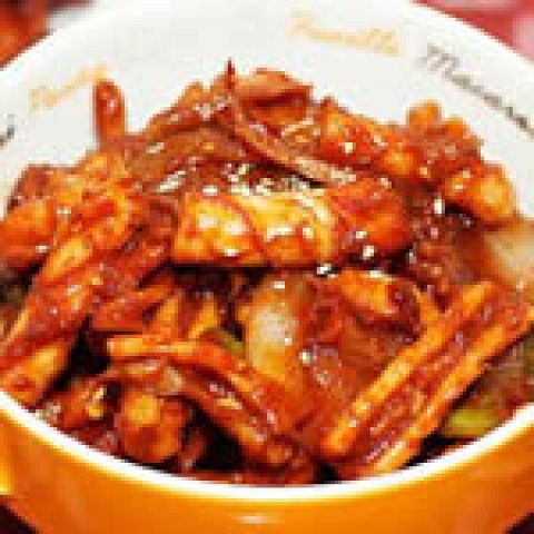 特製コチュジャンイカ野菜炒め