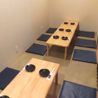 プライベートなお食事会に最適な完全個室を完備◎