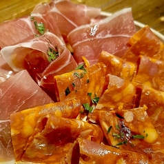 生ハムとサラミ