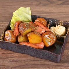 あぐー豚とインカのめざめのピリ辛