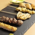 料理メニュー写真&nbsp;焼き鳥五種五本盛り合わせ(タレ/塩)