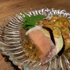 水茄子と生ハムのミルフィーユ レモン和ジュレ仕立て