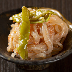 白滝と万願寺唐辛子　明太子和え