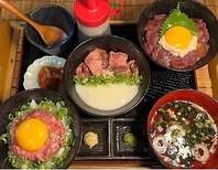 【ランチ】３種類の馬刺しが一度に！３種の馬刺丼定食♪