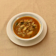 アサリカレー(アサリと野菜のカレー)Nan又はライス付き