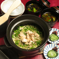 料理メニュー写真&nbsp;信玄鶏　土鍋炊き込み御飯