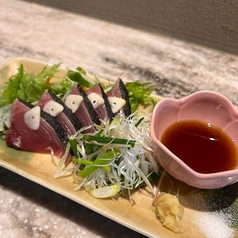戻りカツオの塩たたきポン酢