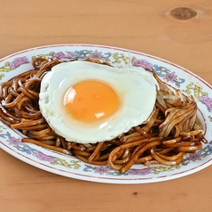 濃いソース焼きそば玉子付き