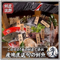職人厳選！朝競り鮮魚の豪華盛り合わせを【海王】で
