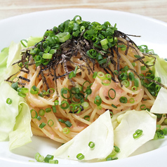 キャベツと明太子の和風パスタ