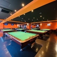 ビリヤード：8台　お得な料金パックプランや学生プランもございます！遊び方から簡単なコツ等レクチャーも可能です♪