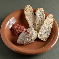 鶏白レバーパテ&ルバーブコンポート