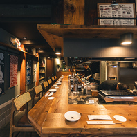 おしゃれで清潔感のあるカウンター