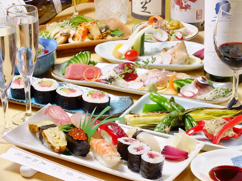 極上の寿司、高級ワインと絶品の創作料理が味わえるモダンな老舗「久松寿司」