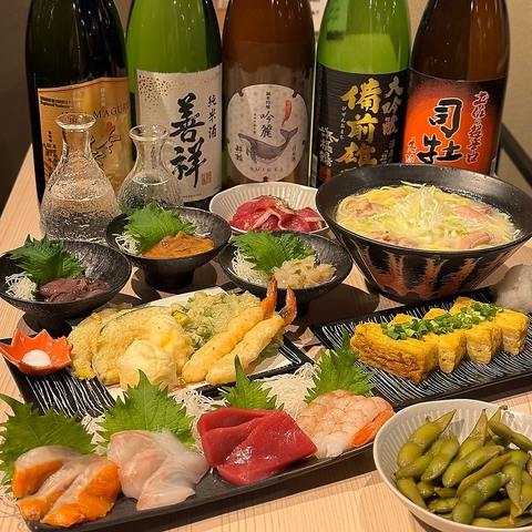 きき酒師厳選の日本酒を20種類常備◎旬の食材とのペアリングをお楽しみください♪