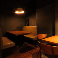 内装にこだわった店内。