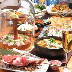 貝と魚と炉ばたのバンビのコース写真