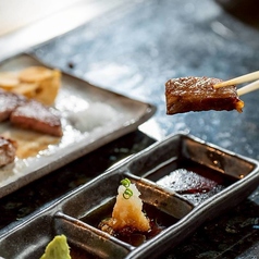 A5ランク黒毛和牛のコース(50g:4,620円100g:7,700円)