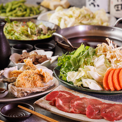 個室で味わう国産牛タンと朝どれ鮮魚 にくと魚 新宿駅前店のコース写真