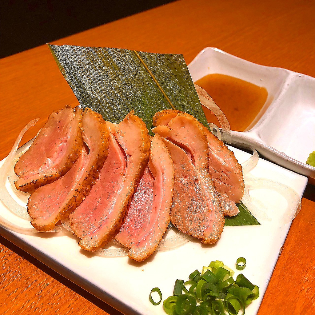 鴨のロースト「かもわさ」420円低温調理でしっとり柔らかです！