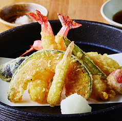 海老と季節野菜の天ぷら盛り合わせ