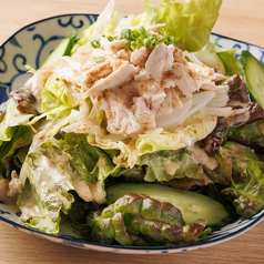 ゴマドレ!蒸し鶏と有機野菜のサラダ