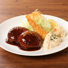 Wハンバーグ＆海老フライプレート