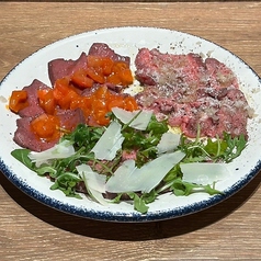 メインは肉のカルパッチョ3種盛合せ!!