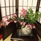 ピンクのバラ。庭のお花は店内に飾っています♪