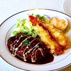 ハンバーグ&えびフライ セット