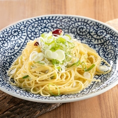 九条葱と釜揚げしらすのペペロンチーノ