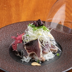 鰹のたたき 桜の瞬間スモーク
