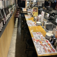 店内奥には落ち着くカウンター席があります！