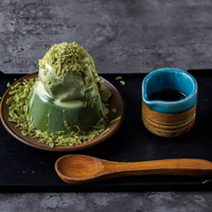 宇治抹茶の濃厚抹茶プリン~アイス乗せ~