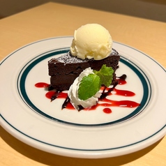 ガトーショコラ バニラアイス添え