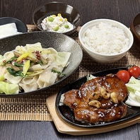 トンテキ＆ 豚バラとザーサイの極太麺塩焼きそばセット