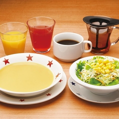 Sセット ミニフレッシュサラダ +コーンスープ +ドリンクバーセット