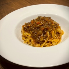 和牛のミートソースパスタ