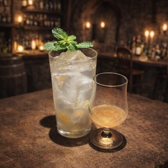 果肉入りピーチソーダ（追いシロップ付き）