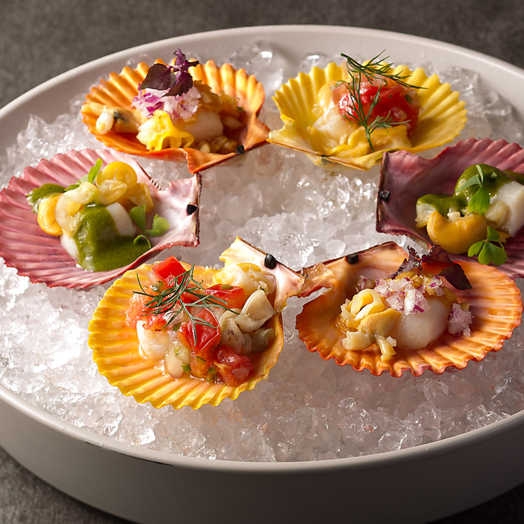 大分県産ヒオウギ貝のプレート