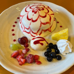 とろとろパンケーキ (いちごミルク&いちご)