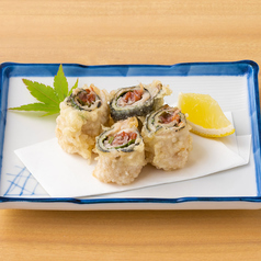【魚介料理】イワシ梅しそ巻き天布羅