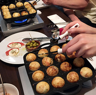 テーブルでたこ焼きが焼ける