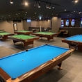 地域最大級！ビリヤード：7台　プロプレイヤーのワンポイントレッスンも受けられます！