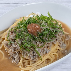 しらすと大葉と梅のスープパスタ