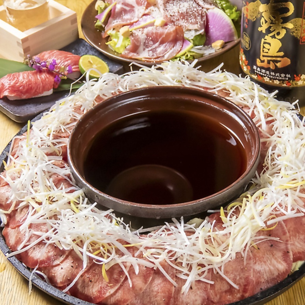 奏コース！ 黒毛和牛の炙り寿司＆焼きタンしゃぶが主役の贅沢コースをご用意いたしました。