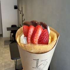 国産いちご・バナナ(チョコトッピング)の写真