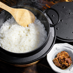 角田の『つやj姫』の釜戸炊きご飯と牛たん海老辣油